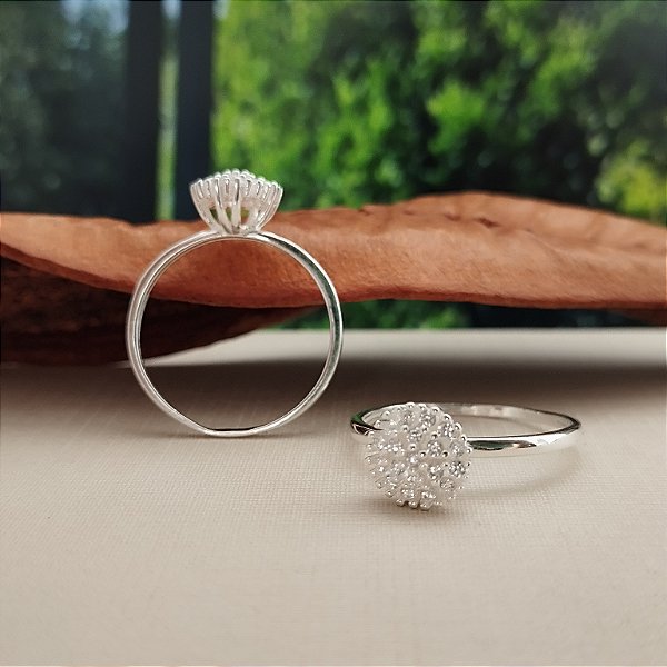 Anel Chuveirinho Cravejado - Prata 925 - MA513-26156