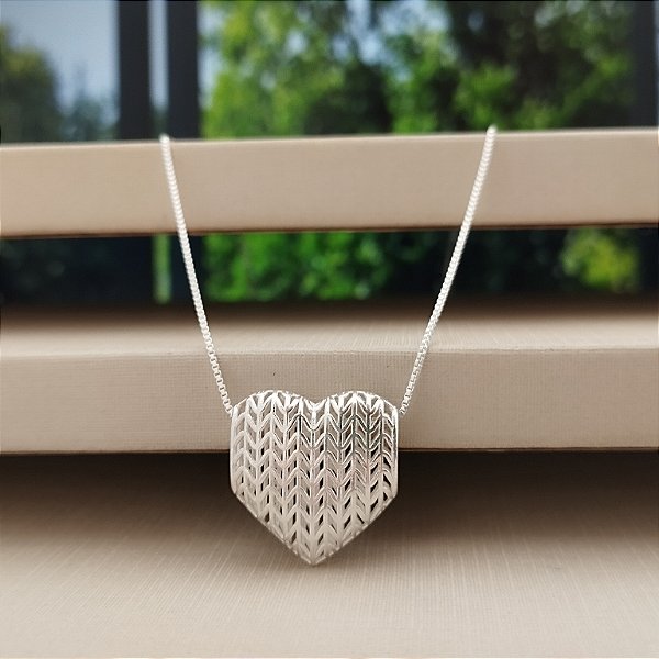 Gargantilha Coração Vazado - Prata 925 - MG804-37222