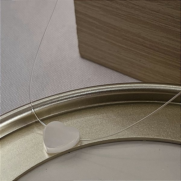 Gargantilha Coração Madrepérola Nylon - Prata 925 - MG812-20160