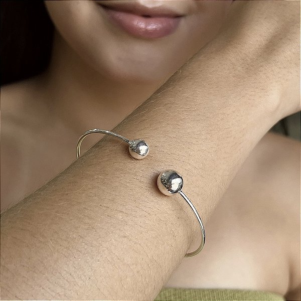 Bracelete Com Bolas - Prata 925 - P115-73438