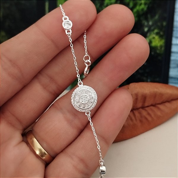 Pulseira Com Zircônias - Prata 925 - P128-37222