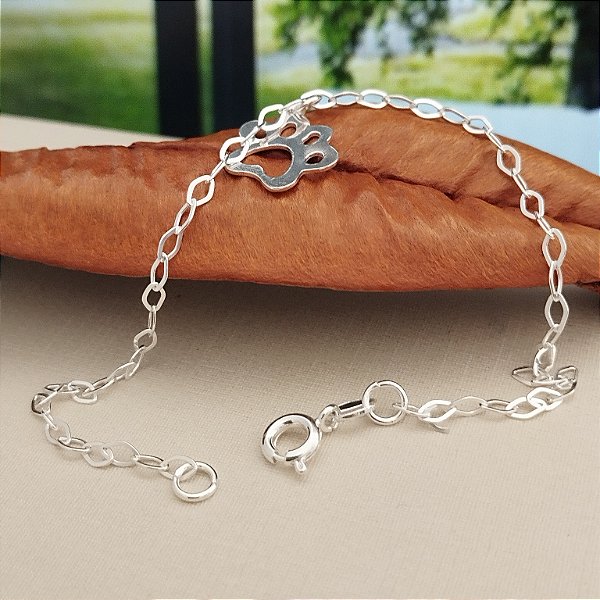 Pulseira Com Pata Pet - Prata 925 - P133-22132