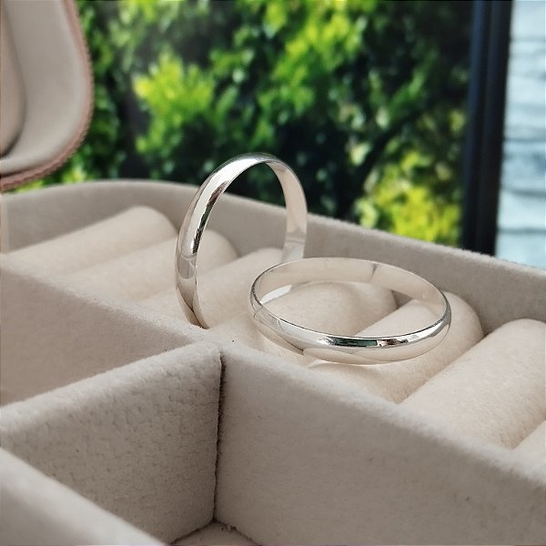 Aliança Tradicional - 3mm - (Unidade) - Prata 925 - AL14-X180