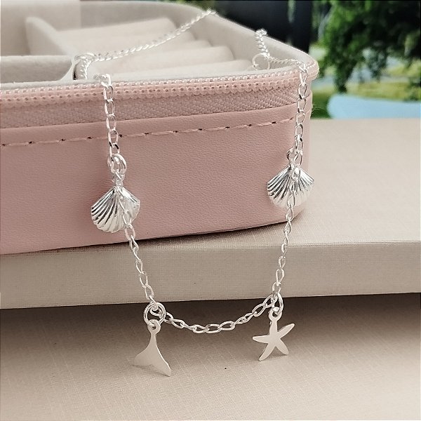 Gargantilha Choker Praia - Prata 925 - MG833-X198