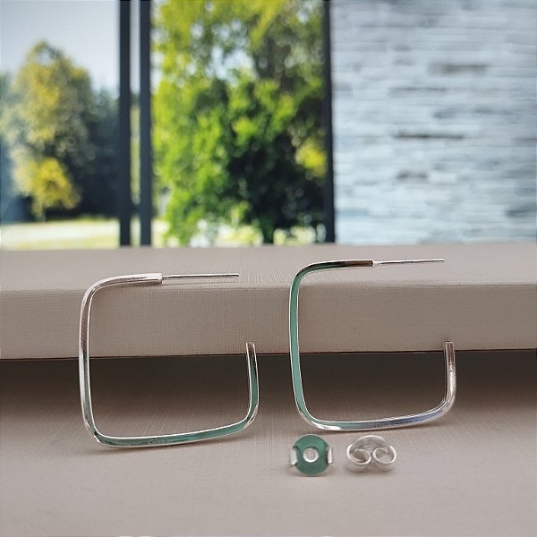 Argola Quadrada Com Tarraxa - 23mm - B625-X68