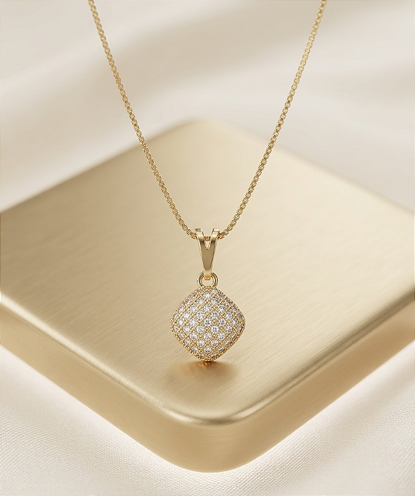 Gargantilha Cravejada - Semijoia 18k - MG854-X170