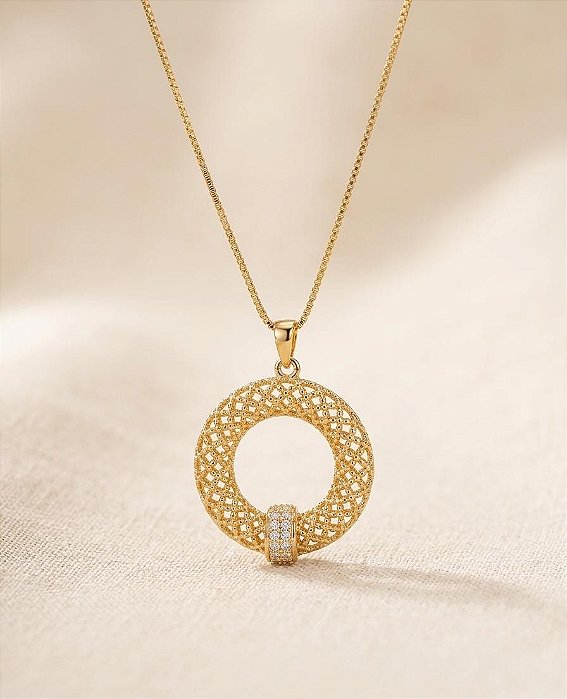 Gargantilha Feminina Vazada - Semijoia 18k - MG902-X260