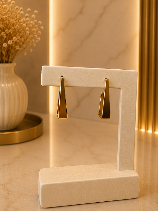 Argola Com Tarraxa - Semijoia 18k - B731