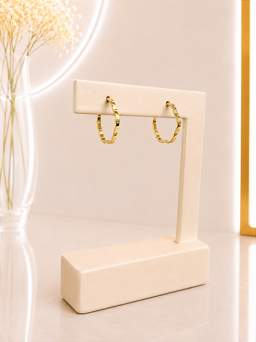 Argola Lisa - Semijoia 18k - B667