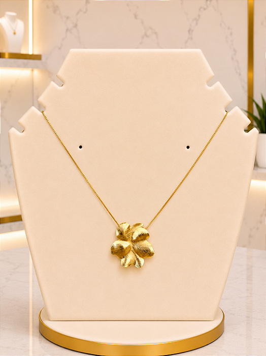 Gargantilha Flor -Semijoia 18K- MG981