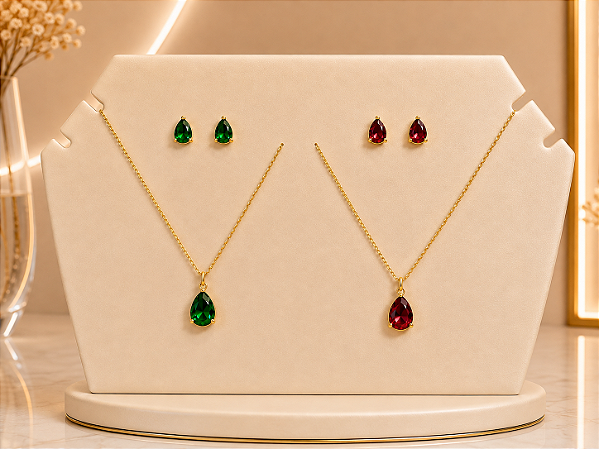 Conjunto Gota - Semijoia 18k - MCJ188