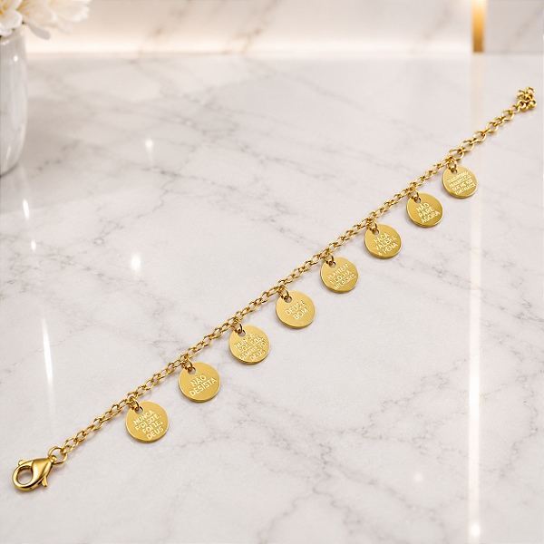 Pulseira dos Dez Mandamentos - Semijoias 18k - P177