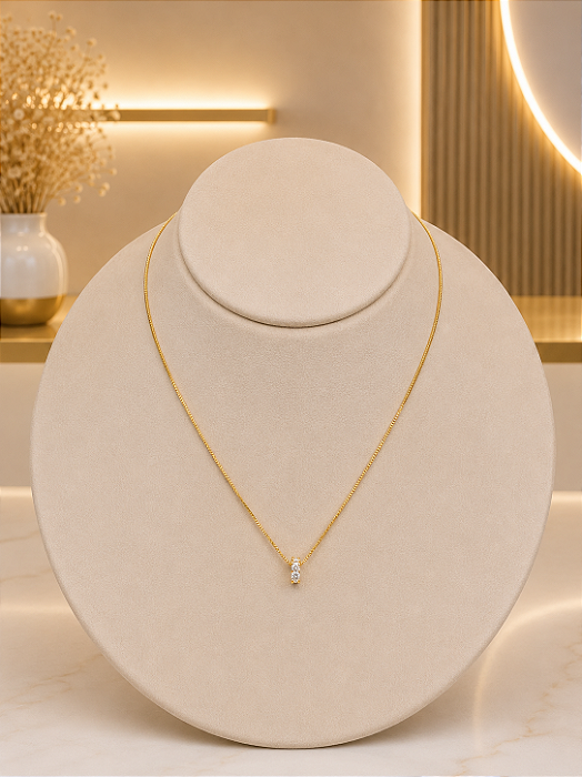 Gargatilha Com Zircônias - Semijoia 18k - MG1006