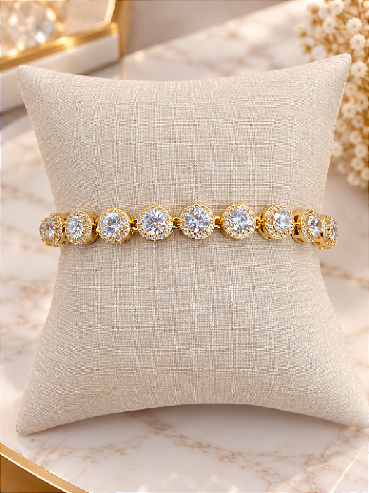 Pulseira Riviera - Semijoia 18k - P194