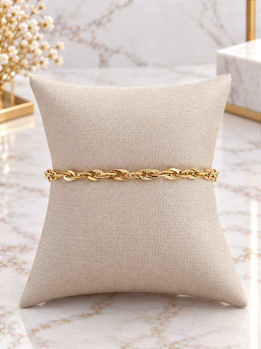 Pulseira Trabalhada - Semijoia 18k - P217