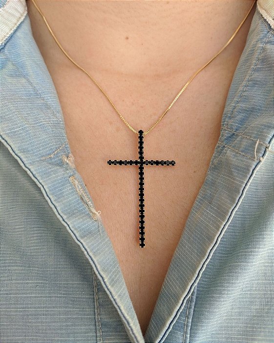 GARGANTILHA CRUZ SEMIJOIA - C374-1390