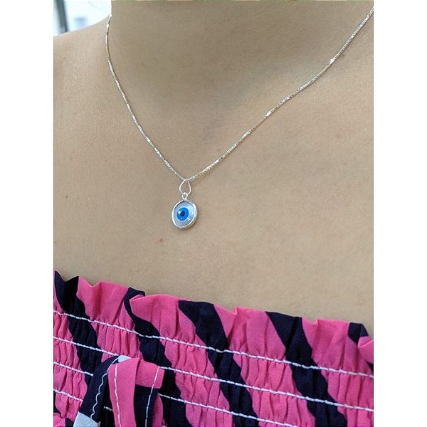 Gargantilha Olho Grego  - Prata 925 - C54-23110