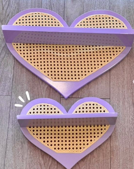 Prateleira Coração Com Palha
