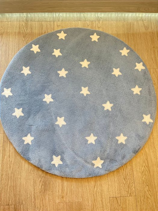 Tapete Redondo Com Estrelas/Poá