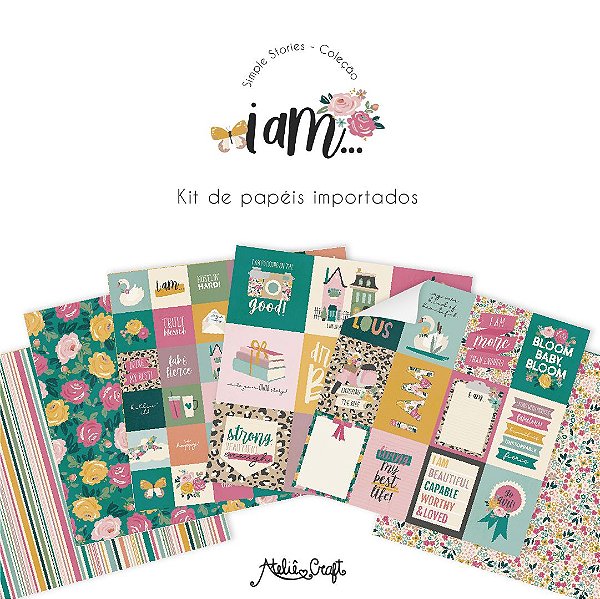 Kit de Papéis - Coleção I AM (Simple Stories)