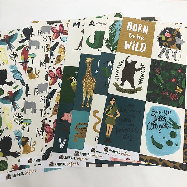 Kit de Papéis - Coleção Animal Safari (Echo Park)