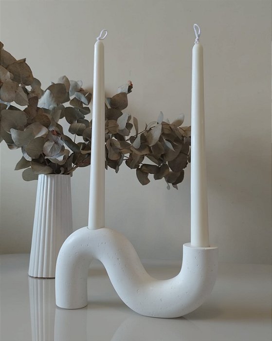 Castiçal Orgânico duplo