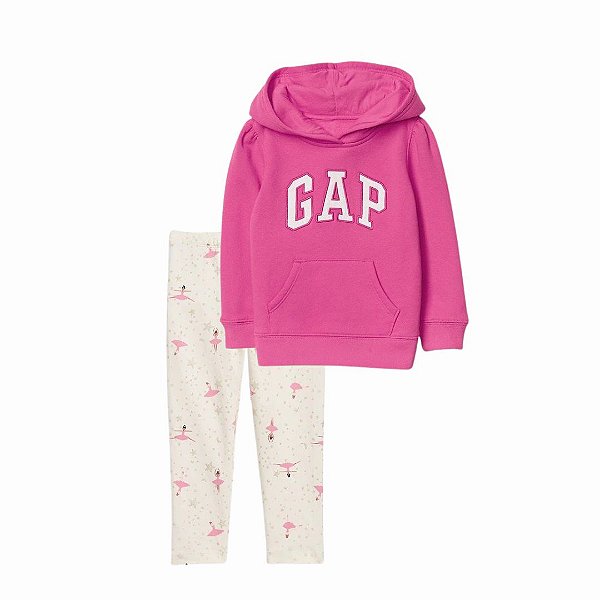 Conjunto Gap Baby Old Navy Rosa Bailarina Mamae Urso