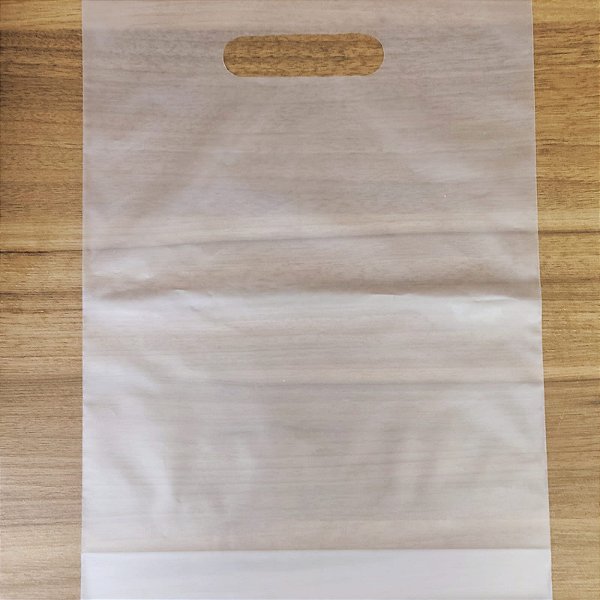 Sacola Vazada Boca Palhaço Fundo Sanfona Transparente (Gelo) - Cod 1408