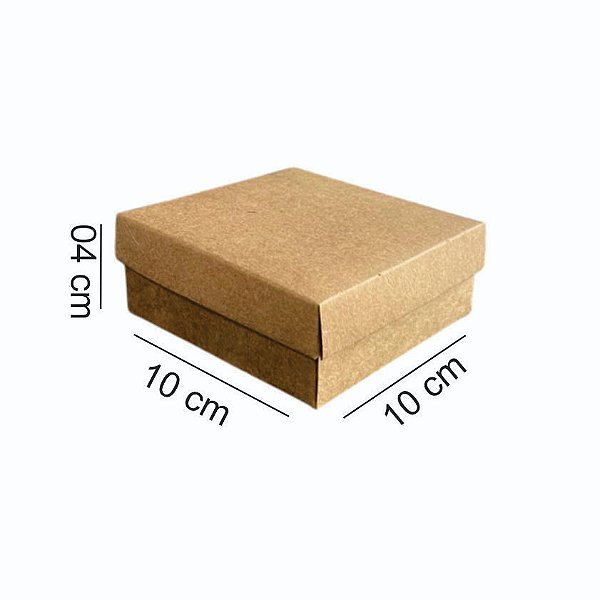 Caixa 10x10x04 0192 Kraft 420gr Tampa Kraft Cod  - 1155