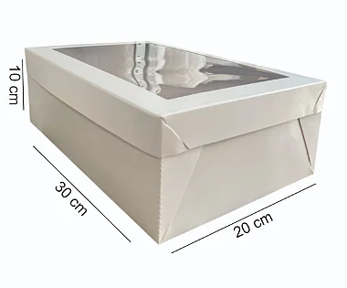 Caixa 30x20x10 0405 Branca Triplex 350g  *dsm com Visor Cod  - 1204