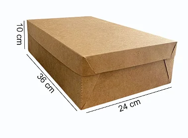 Caixa 36x24x10 0105 Kraft 420g com tampa Kraft - Cod 1208