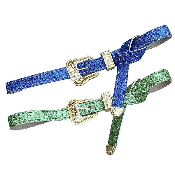 Cinto Glitter Azul e Verde