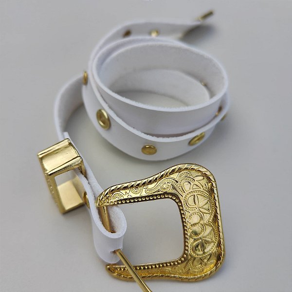 Cinto Infantil Nati Branco, Marrom, Azul, Preto e Rosa