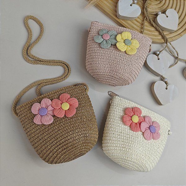 Bolsa Palha Flores