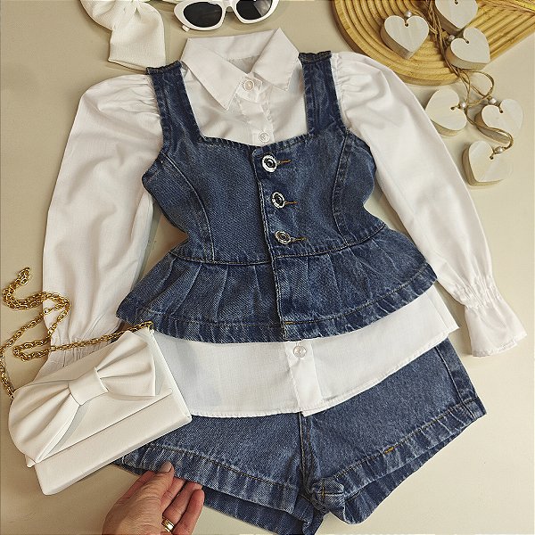 Conjunto Jeans Maria 04 ao 10