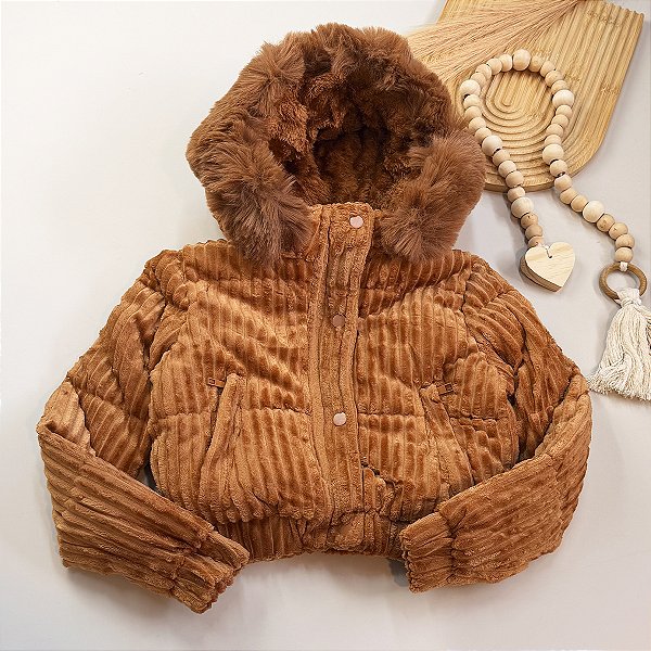 Jaqueta Puffer Veludo 06 ao 16