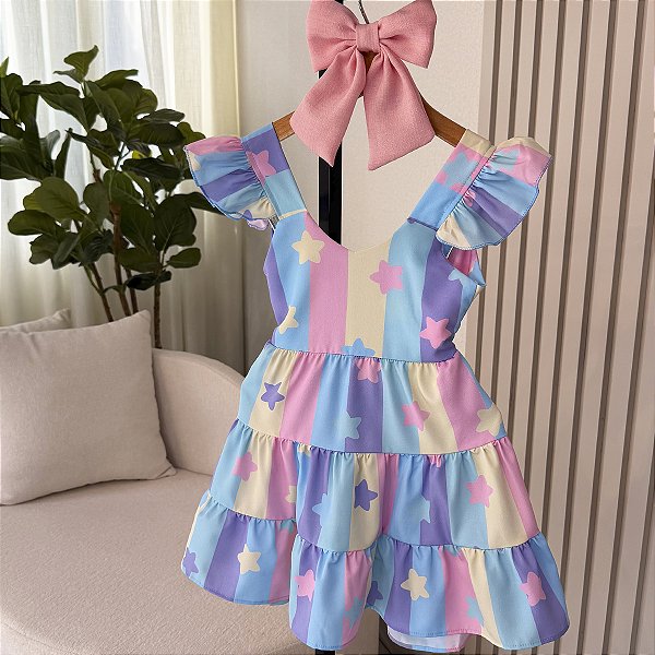 Vestido Estrelas 04 ao 10