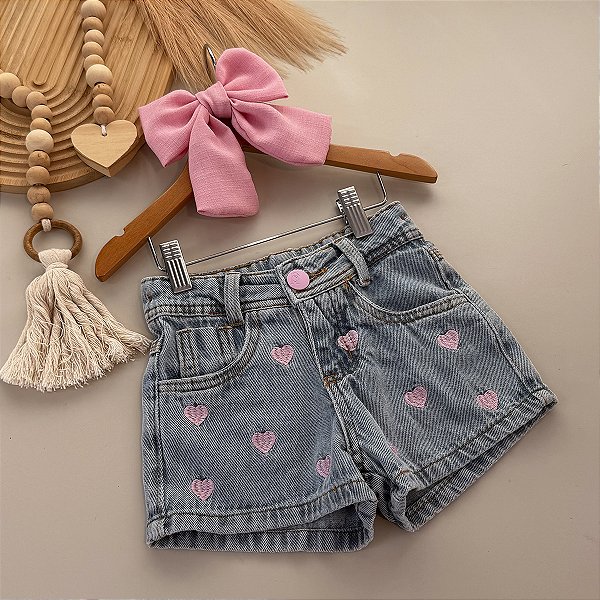 Short Jeans Corações 02 ao 08