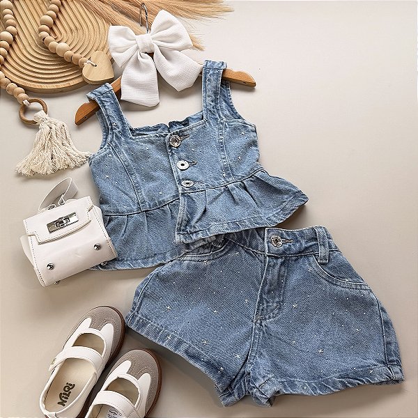 Conjunto Jeans Franci 04 ao 10 (2 Peças)