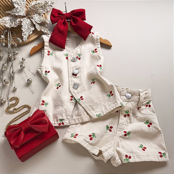 Conjunto Cerejas de Natal 04 ao 12