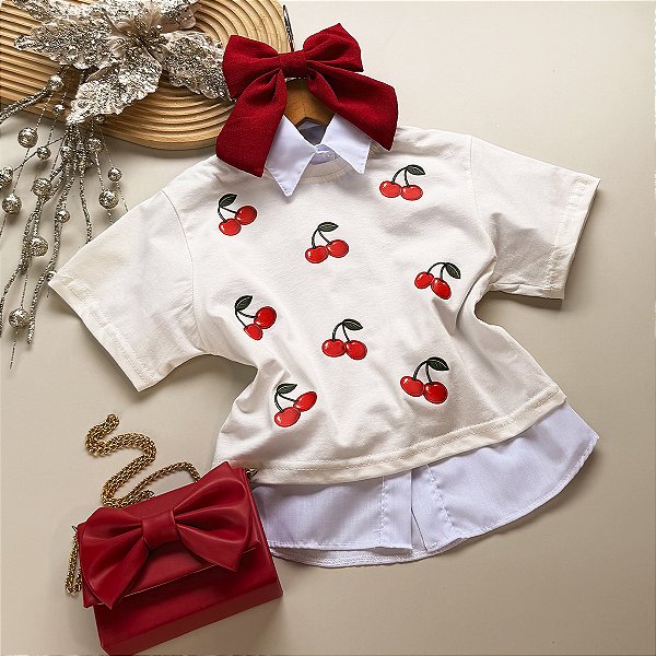 T-Shirt Cerejas de Natal 04 ao 12