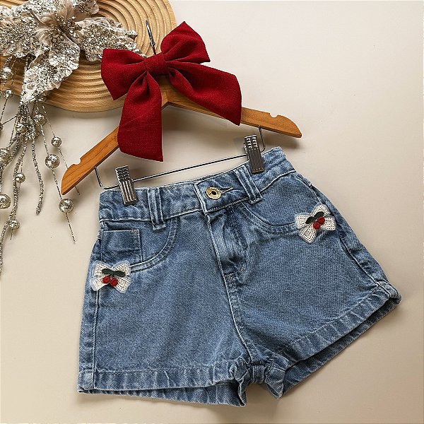 Short Laço Cereja de Natal 04 ao 12
