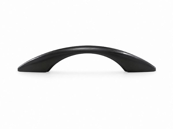 Puxador Alça Plástico Curvo 96mm Preto – 10 Peças