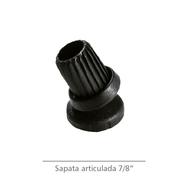 Sapata Articulada para Tubo 7/8” Preta – Kit com 12 Unidades para Nivelamento e Proteção de Móveis