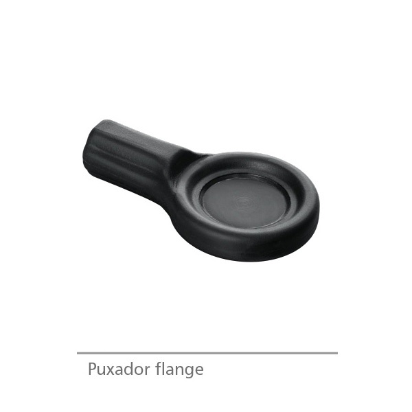 Puxador Flange 8mm Preto para Cadeira – Kit com 12 Unidades