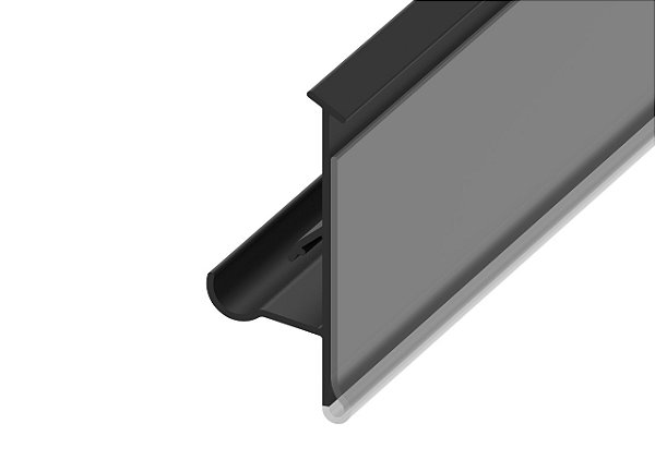 Porta Etiqueta para Gôndola com 910mm – Preto | Kit com 10 Unidades