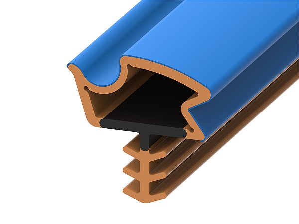 Vedação de Porta Central 8,5mm Bege com Película – Rolo com 50m para Isolamento e Acabamento Profissional