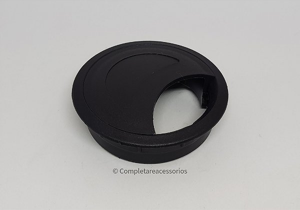 Passa Fio para Mesa 60mm Kit 12 Unidades – Preto