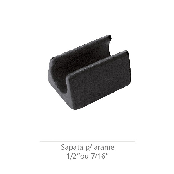 Sapata para Cadeira Arame 1/2” ou 7/16” Preta – Kit com 12 Unidades para Proteção e Estabilidade