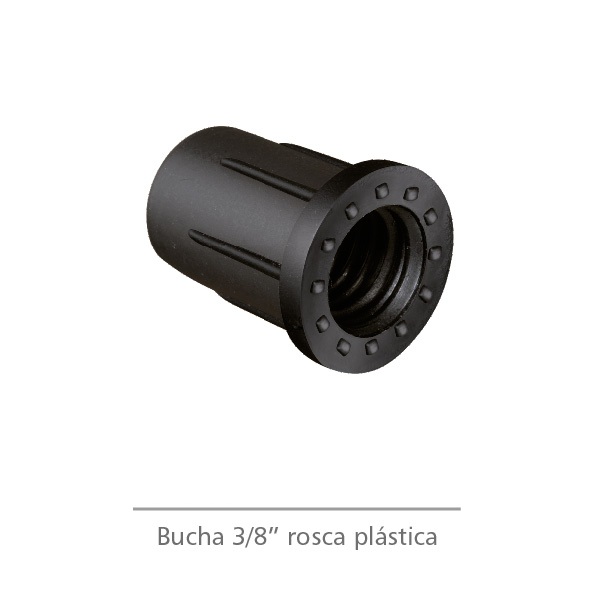 Bucha com Rosca Plástica 3/8" – Kit com 100 Unidades